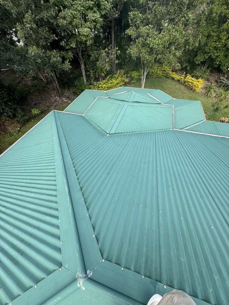 Caboolture roof after soft was cleaning