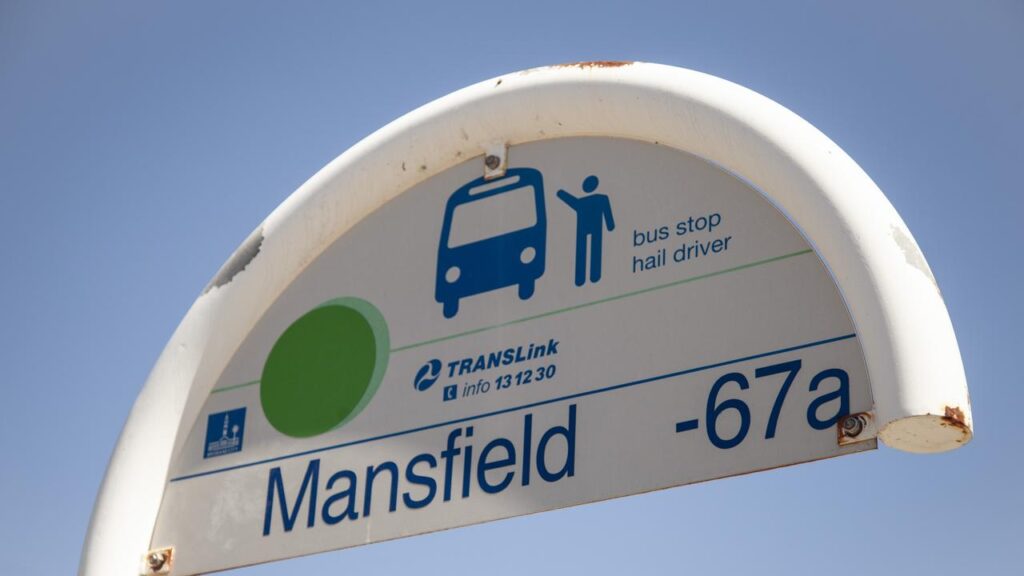 Mansfield bus stop sign