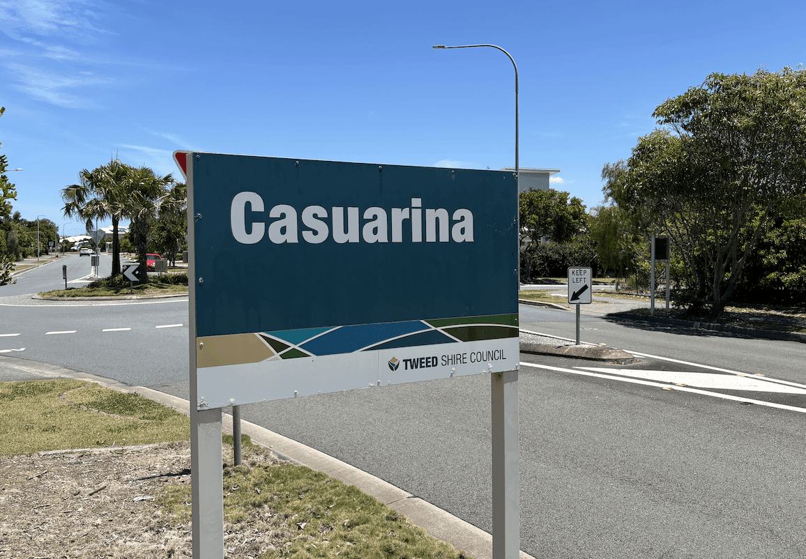 Casuarina Suburb Sign